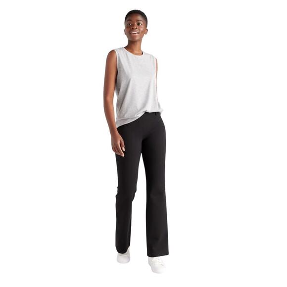 Quince Flared Ultra-Stretch Ponte Trouser, comfort, career, travel, Black, S - Picture 3 of 11